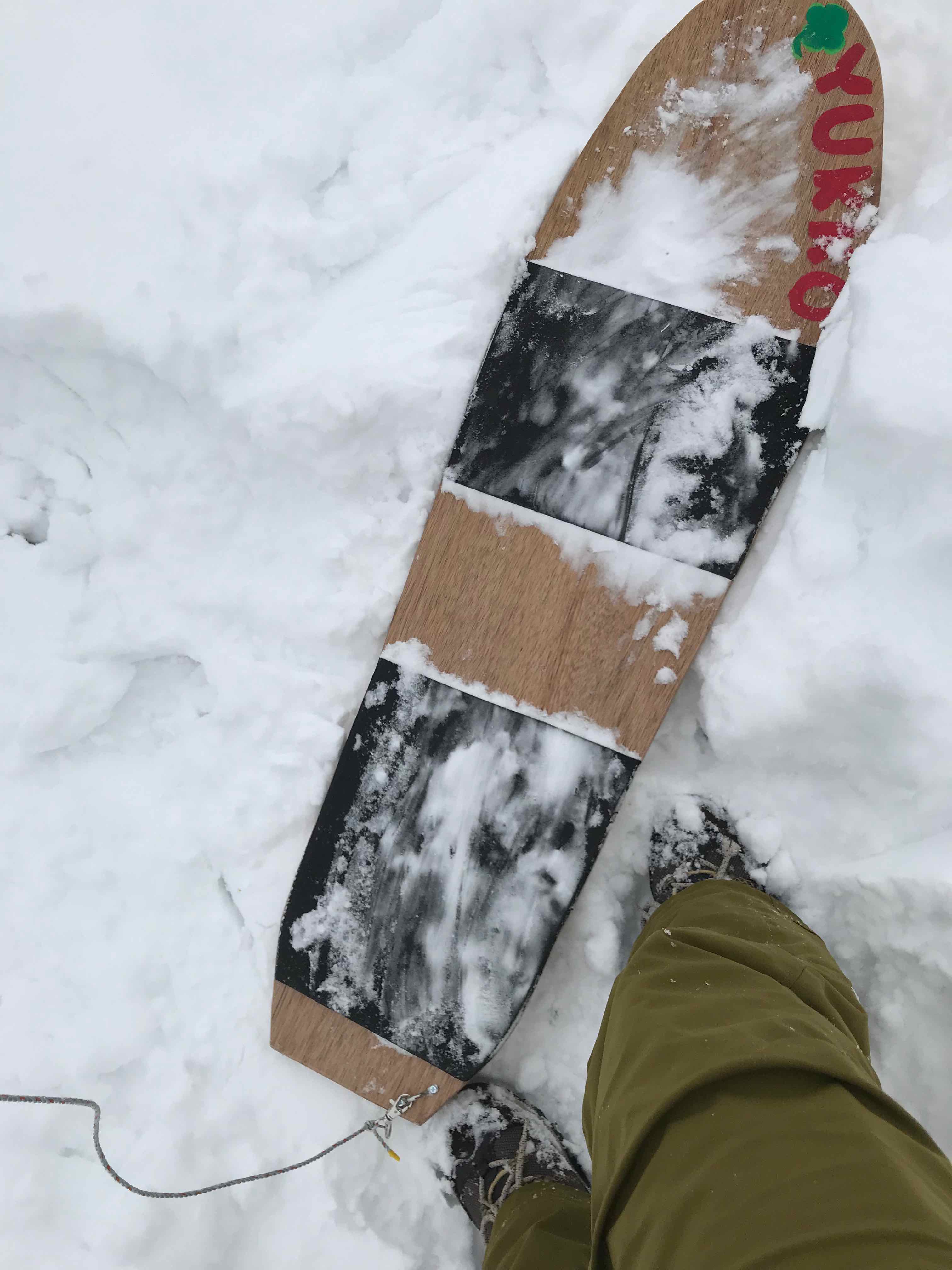 美深町で作ったスノートイ（雪板）で遊んでみたよ！ | 北海道庁の