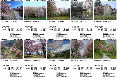 ひだか桜十景名刺