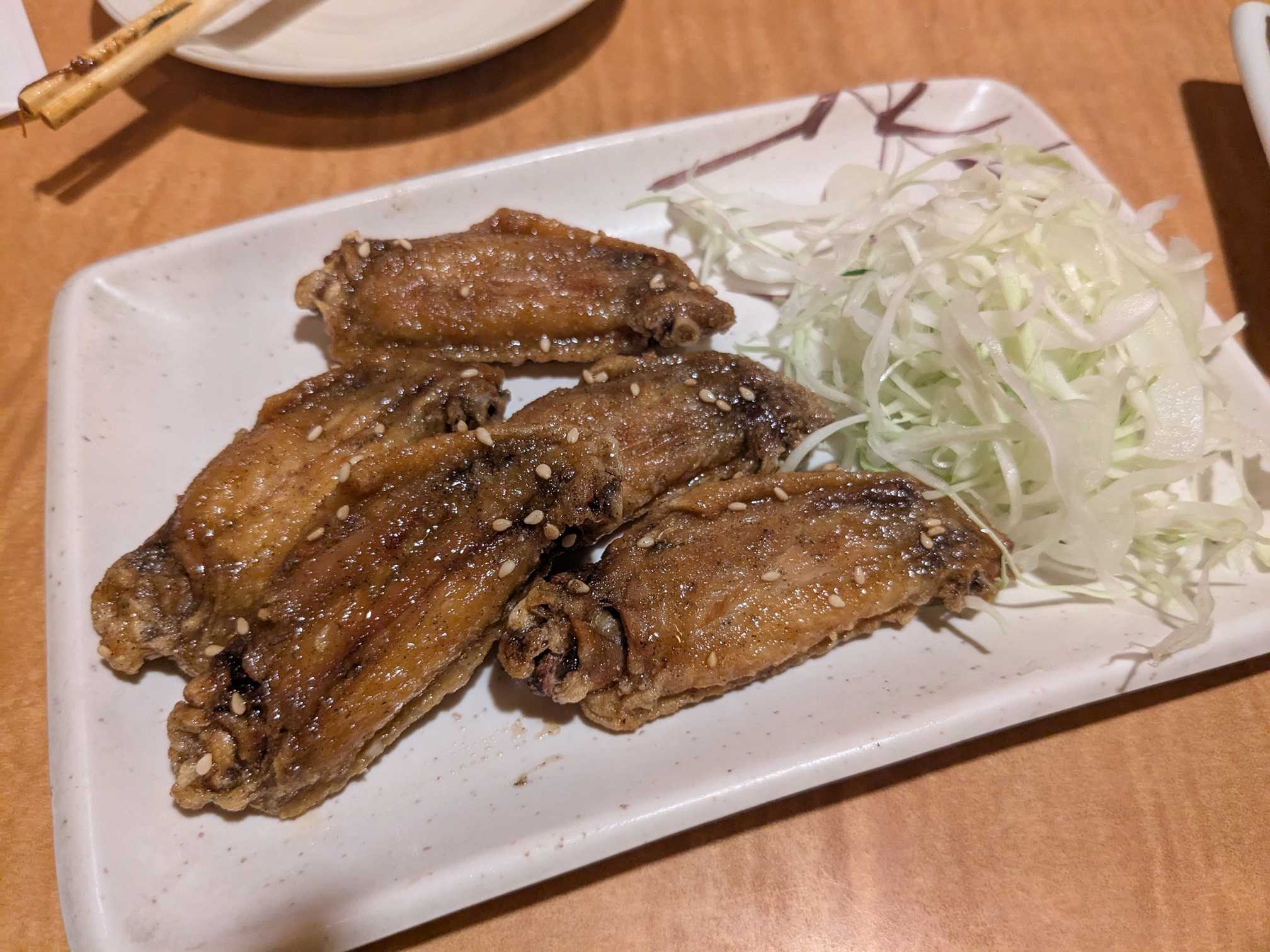 名古屋駅　居酒屋風来坊 小学生連れ夕食　手羽先唐揚げ
