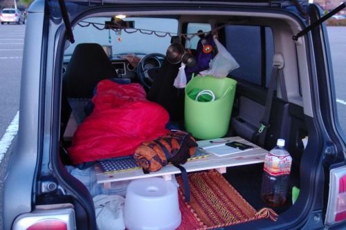 ラパンssの助手席を外して 車中泊仕様を考えてみる やまぶろぐ 登る呑む撮る滑る山ブロガー 楽天ブログ