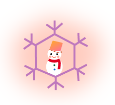 イラスト　雪だるまと結晶　christmas_illust_032c