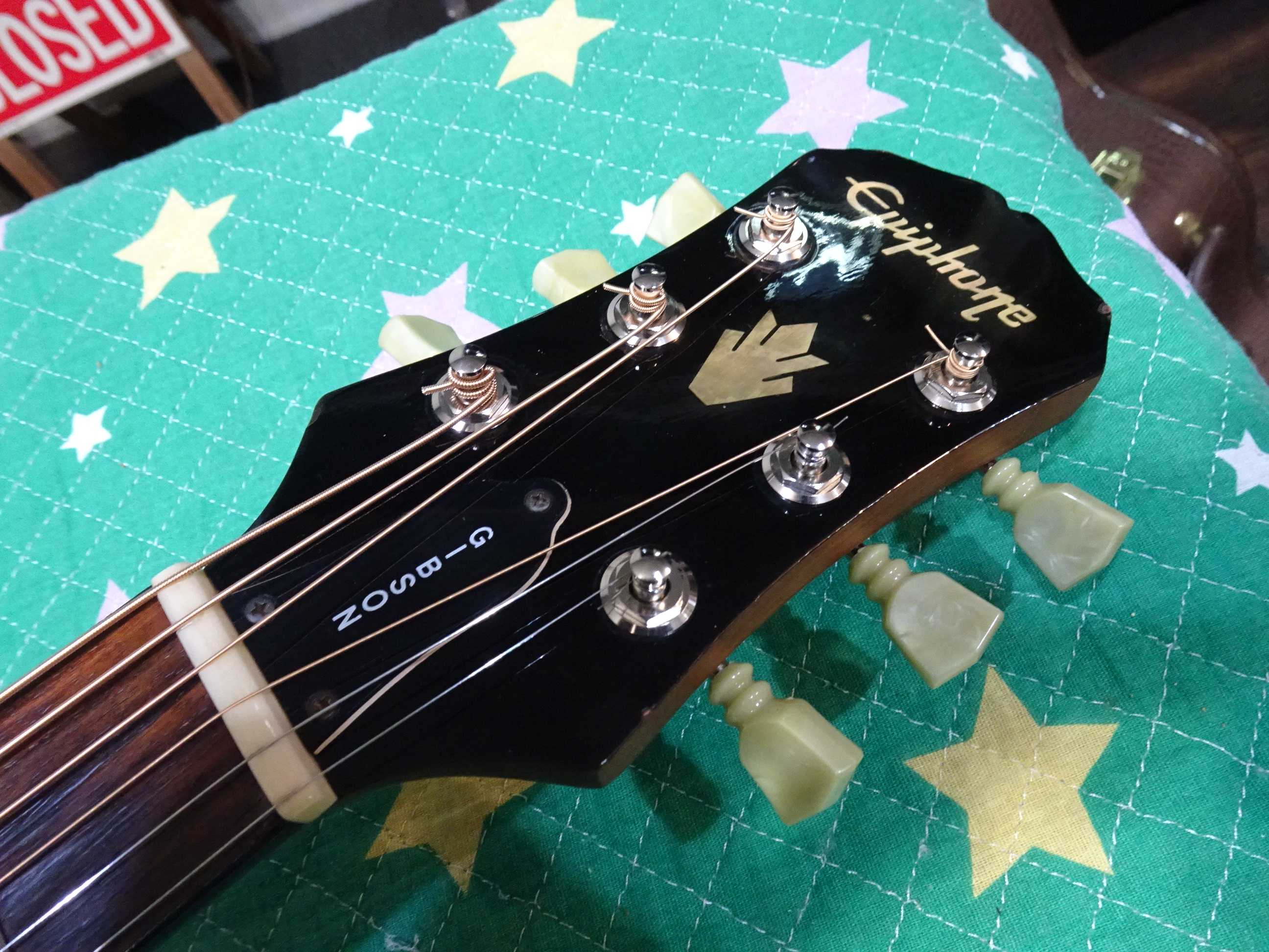 🌸Epiphone PR-350 LRB&ペグ交換 | 青春のギターリペア K2