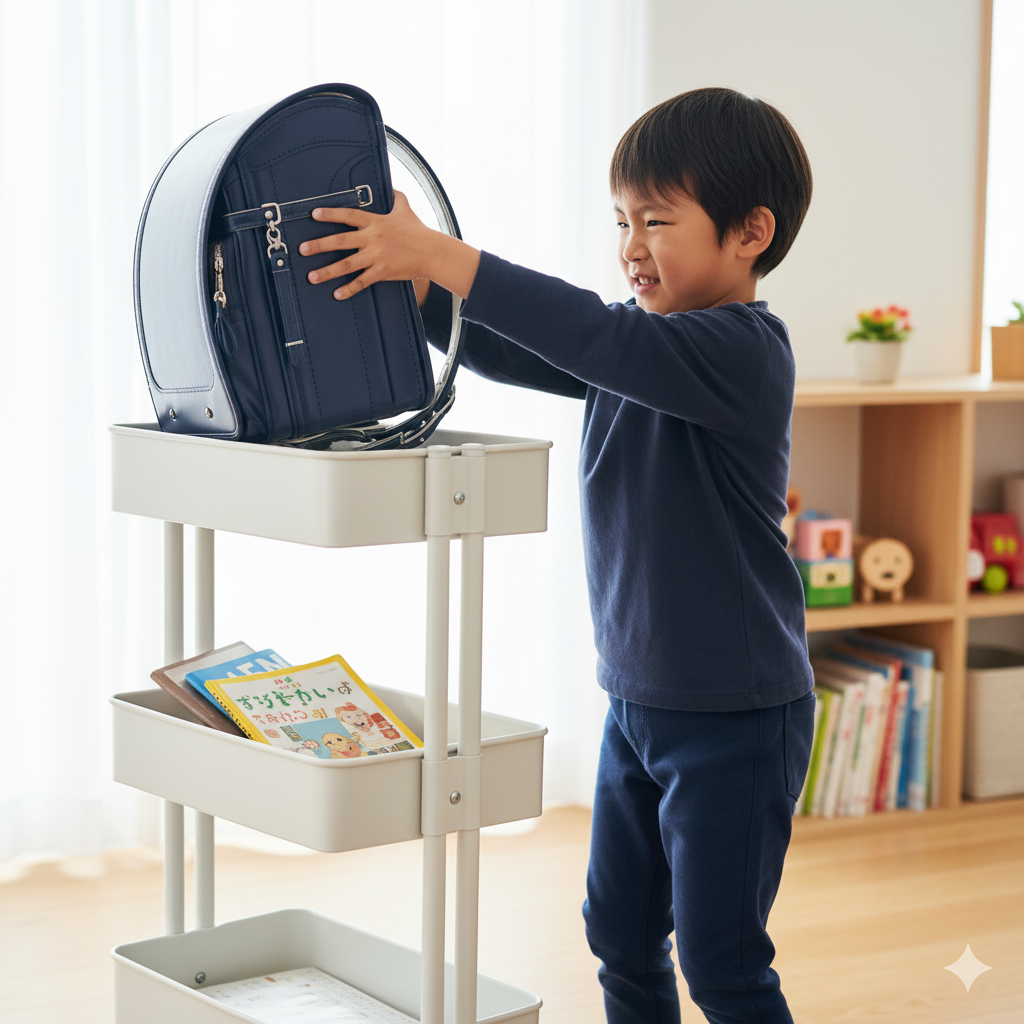 新品　ランドセル　収納　入学　小学生　断捨離 6年間使って気づいた「ランドセルラックは必要？」の答え【整理のプロ