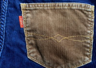 UNGRID コーデュロイサルエルパンツ ブルー 14490円福岡パルコ6.JPG