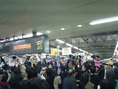 東横線渋谷最後2013年３月・夜報道陣１