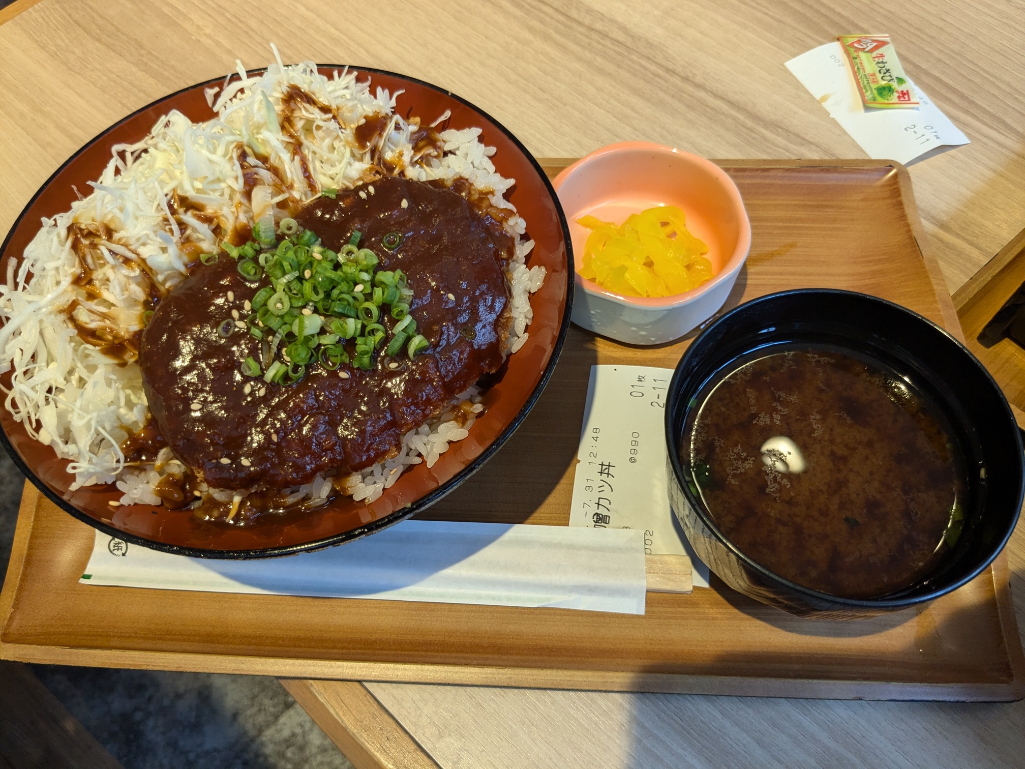 川島PA下りレストラン　かわしまファーマーズ​　ランチ　名古屋味噌カツ丼