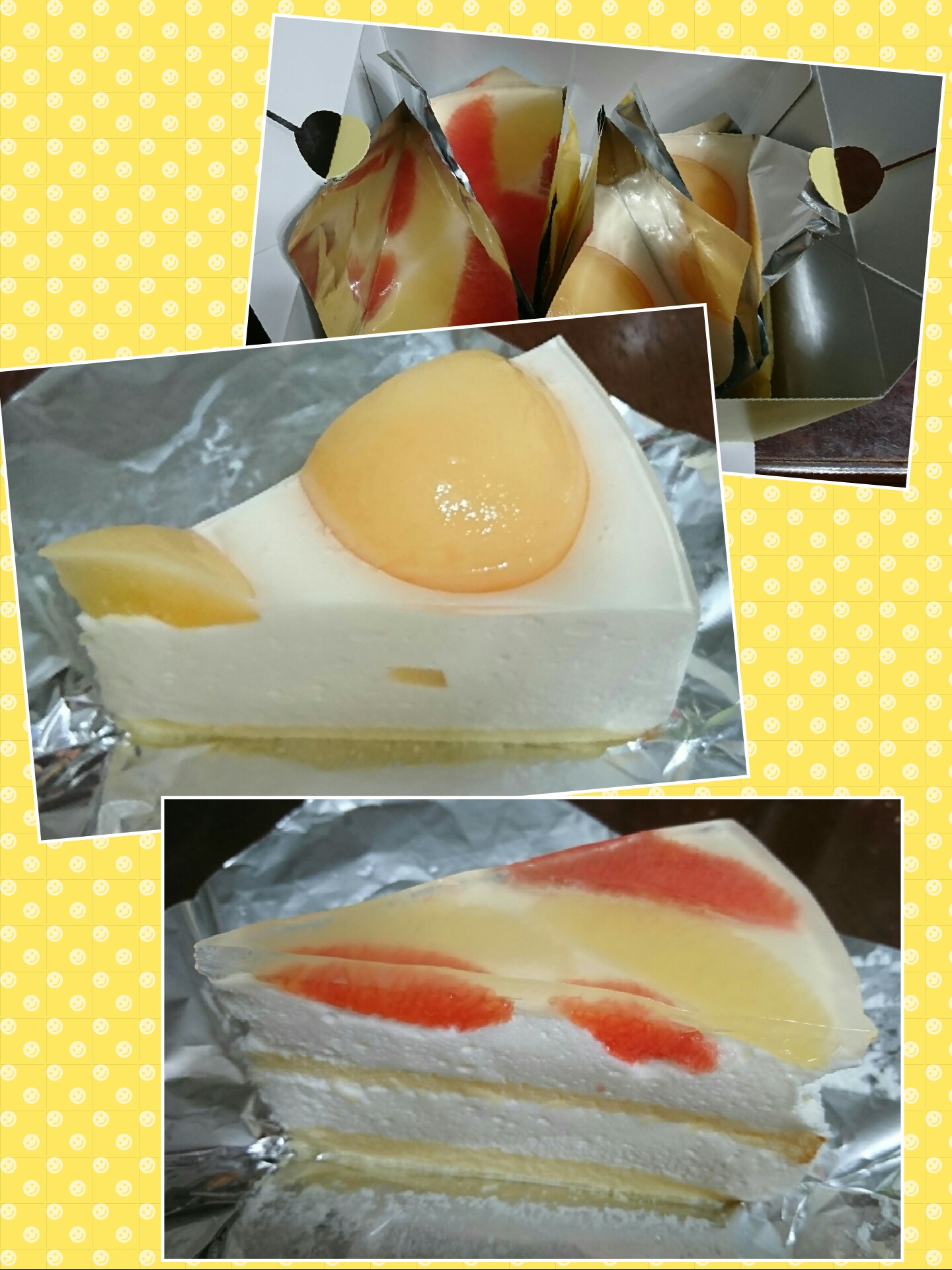 白桃のレアチーズケーキ＆グレープフルーツムース
