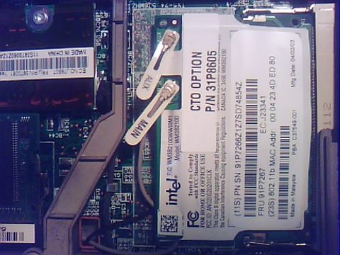 X40にWLANカードを挿す