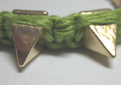 スパイクスタッズブレスレット グリーン 280円 メール便込Rutile2.JPG