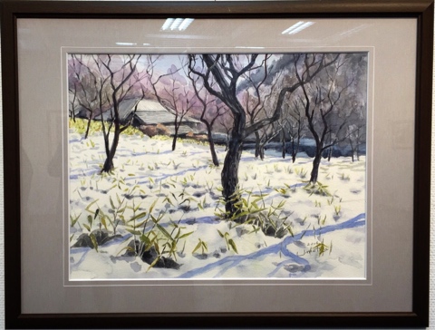 雪上がりの梅林