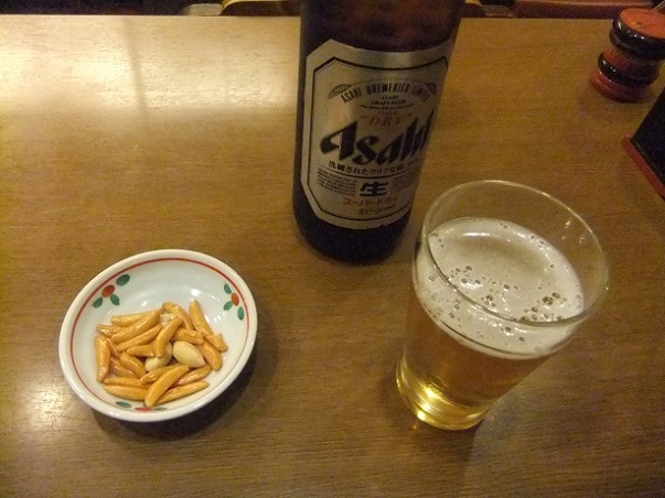 新ふじ@根津のビール(大)