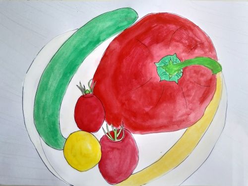 夏野菜を描く アトリエ コモ 楽天ブログ