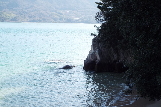 大久野島の岸辺