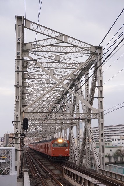 JR大阪環状線オレンジ & 大和路線ウグイス色の 103系4