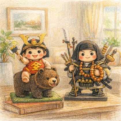 AIさんが描いた武者人形(有名人タイプ）