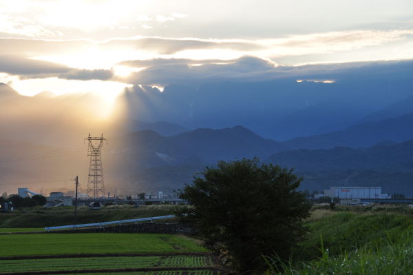 月と金星と剱岳