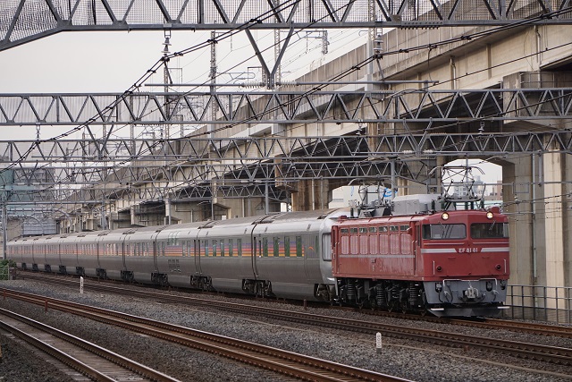 EF65 1115国府津チキ工臨 & EF81 81牽引 カシオペア紀行 返却回送3
