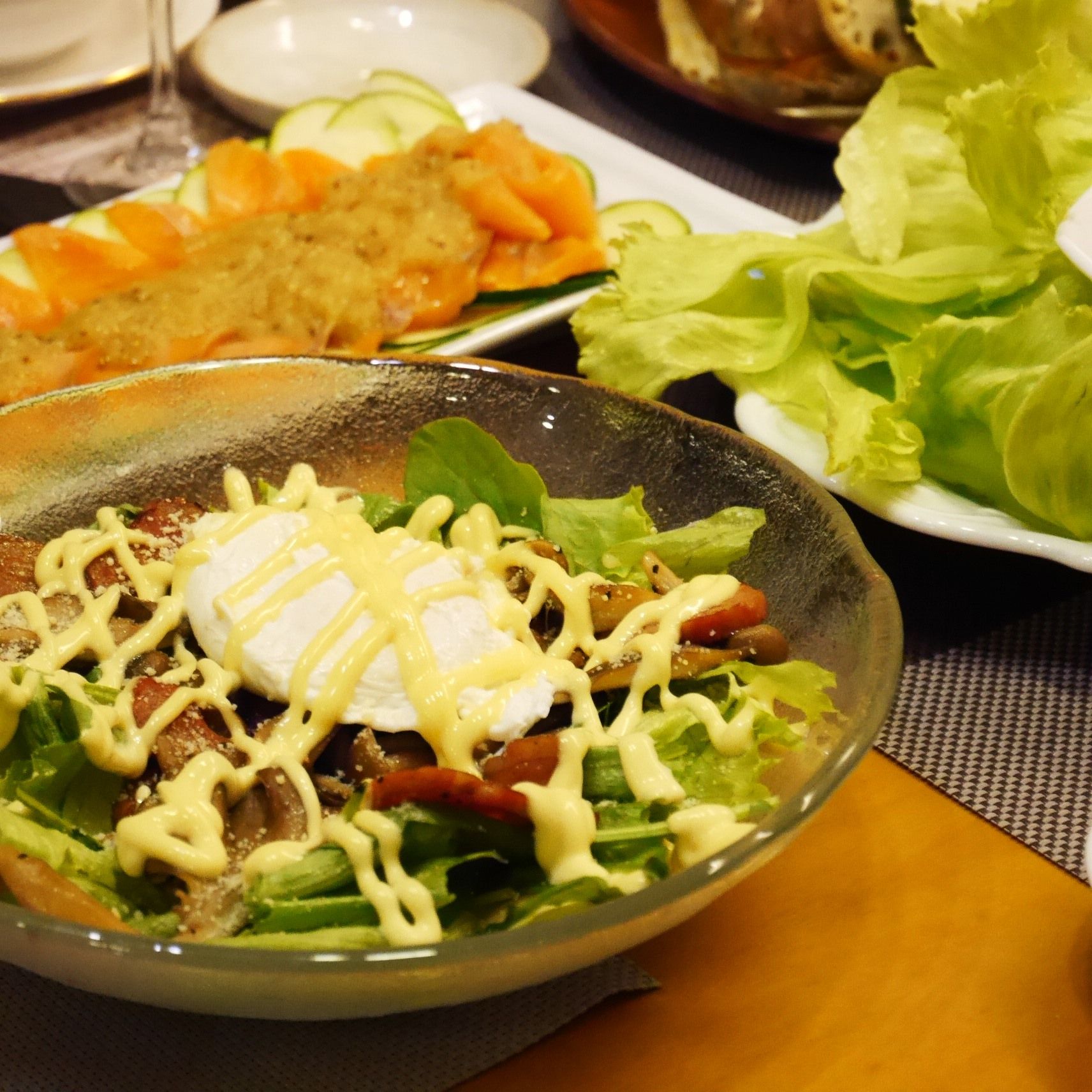 20170919食べ物部_キノコの温サラダ