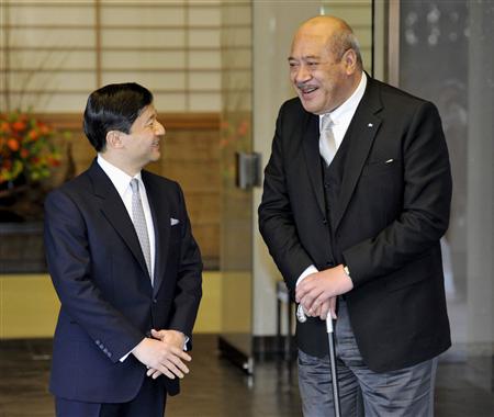 トンガのツポウ5世陛下と皇太子殿下