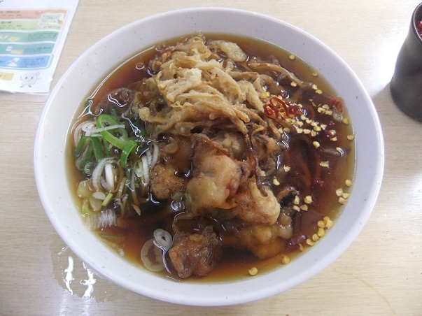 一由そば＠日暮里のそば(小)＋ミニげそ＋もやし天１