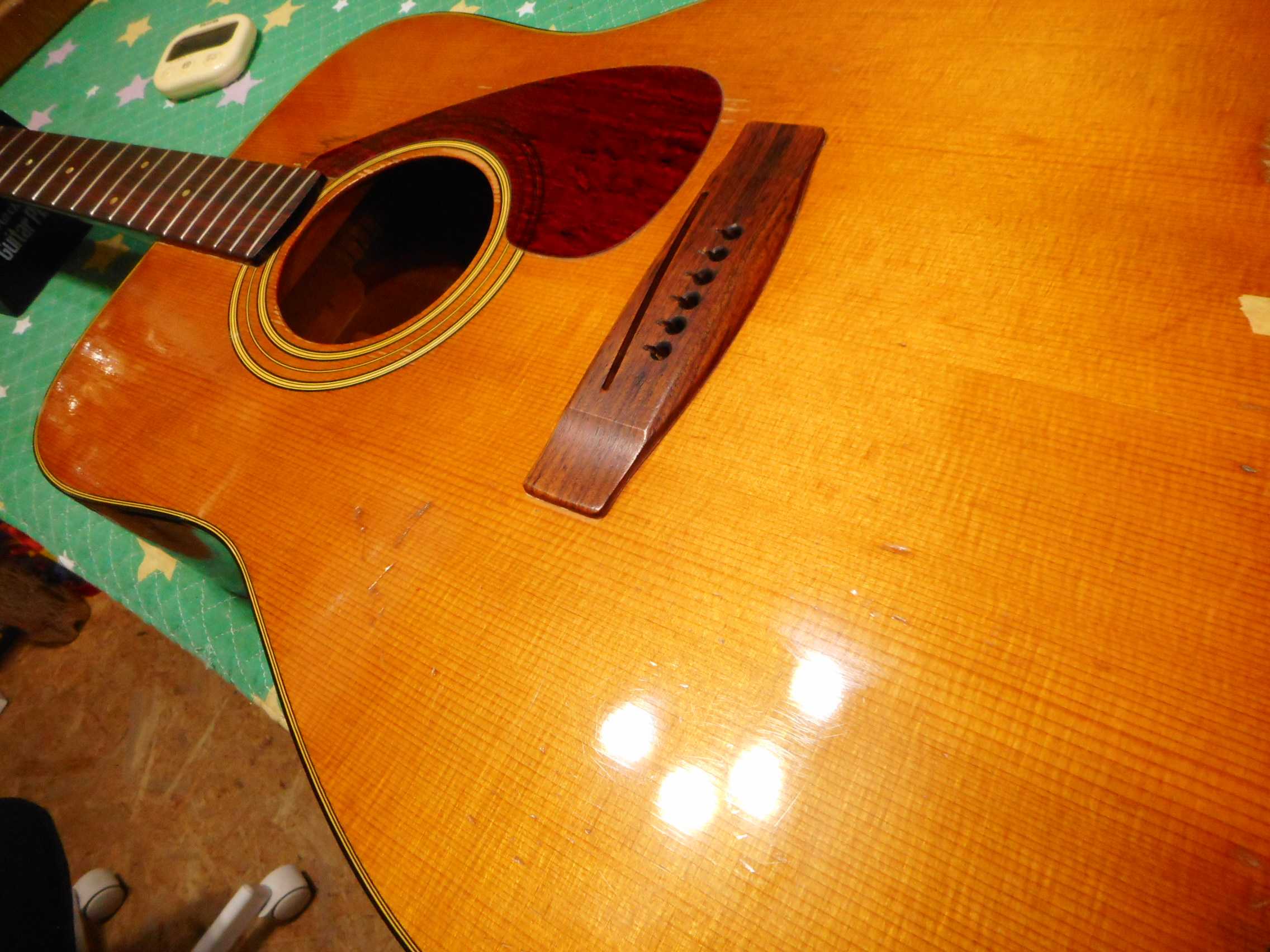 🌸YAMAHA FG-160 グリーンラベル セッティング | 青春のギター