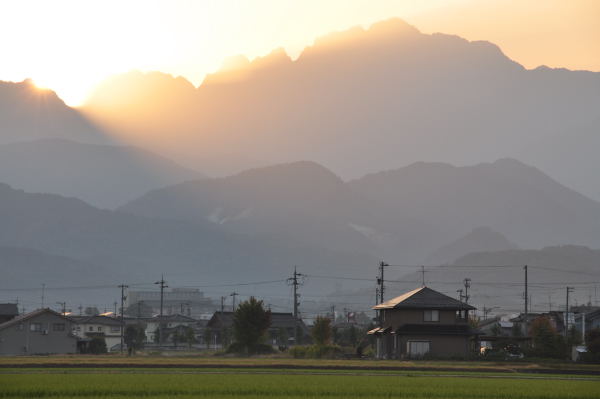 剱岳と日の出