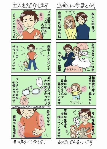 漫画 家族紹介と子育てで煮詰まった時の話 適度に適当 専業３人母のモノ コト 日々 楽天ブログ