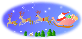 イラスト　ソリに乗ったサンタさん　santa_019