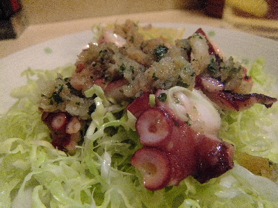 鳥ひで　タコのニンニク炒め