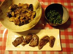 ステーキ麻婆茄子ほうれん草603.JPG