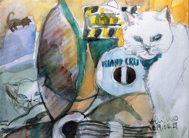 白い猫 水彩楽描きノート 楽天ブログ 白い猫 水彩楽描きノート 楽天ブログ
