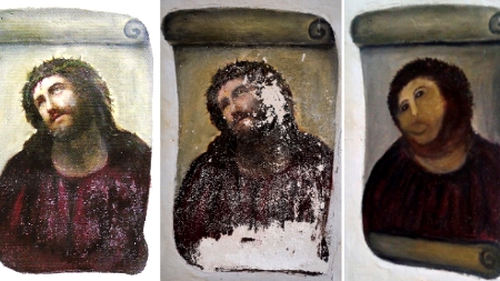 スペイン人画家エリアス・ガルシア・マルティネスが教会の柱に描いた絵画.jpg
