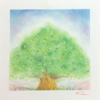 【絵画】木々の歓迎 絵画】木々の歓迎