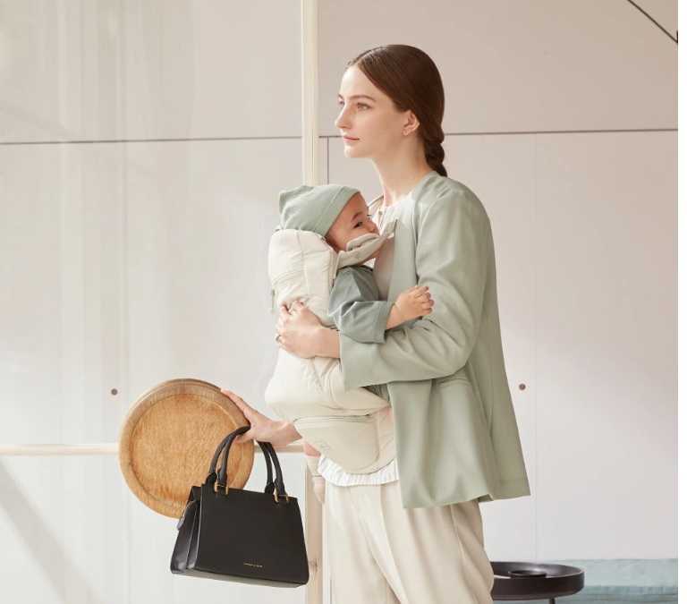 ピトレスク × グリーンレーベル 抱っこ紐 コラボモデル グレー