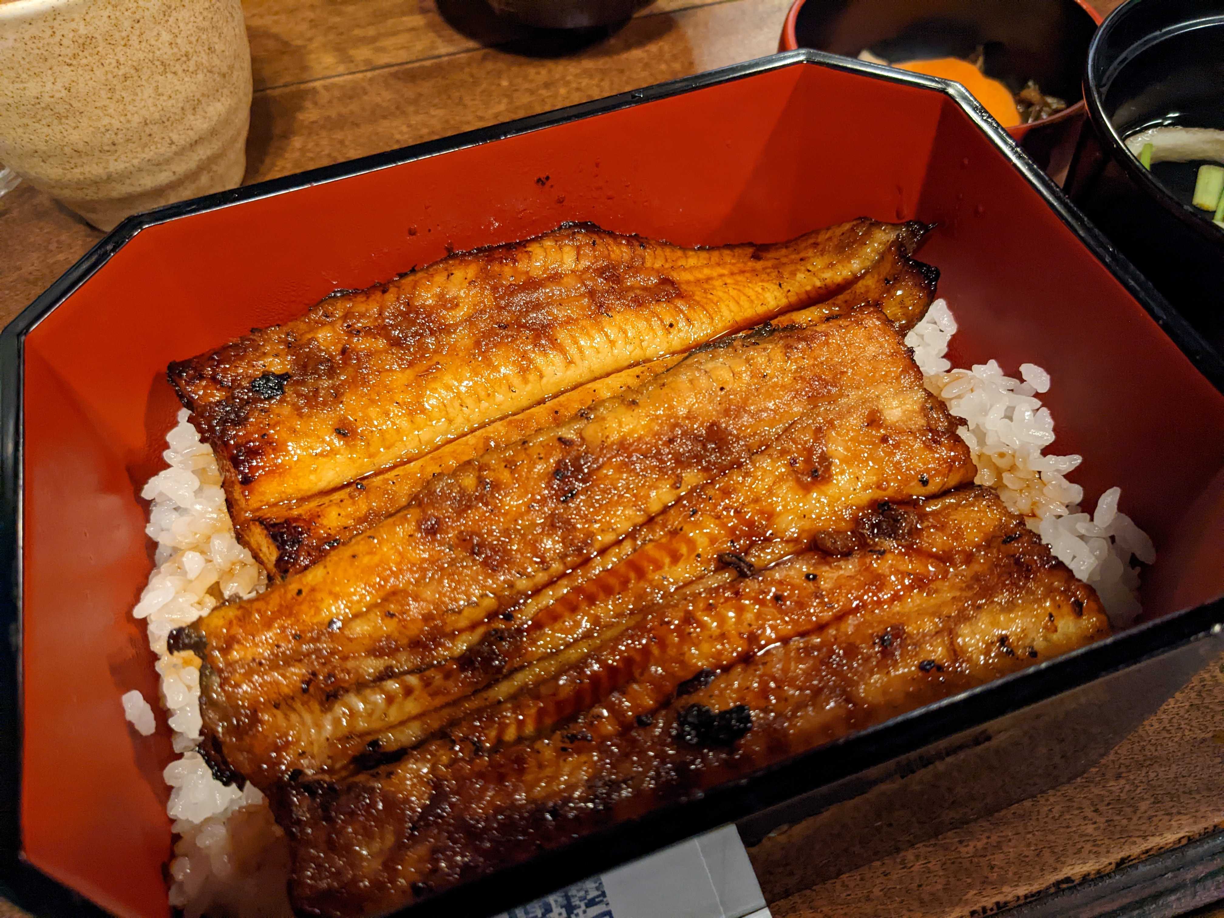 成田山子連れうなぎ屋ランチ 菊屋　国産うな重