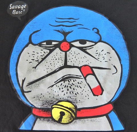 savage dog beware of the dog 台湾　Tシャツ　台北　夜市　猛犬 ドラえもん