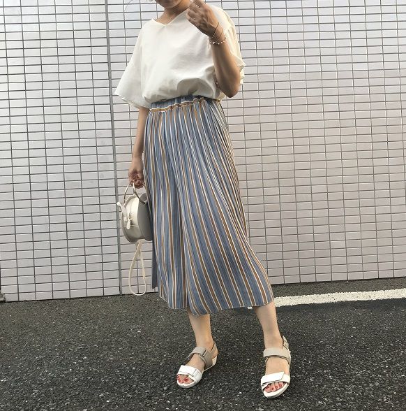 ストライプシフォンワイドパンツでコーデ Mai S Blog 毎日しあわせ 楽天ブログ