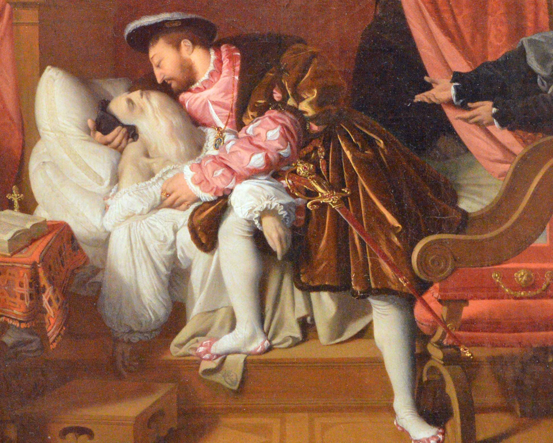 レオナルド・ダ・ヴィンチ 絵画 レオナルド・ダ・ヴィンチの死」ドミニック・アングル 1818年