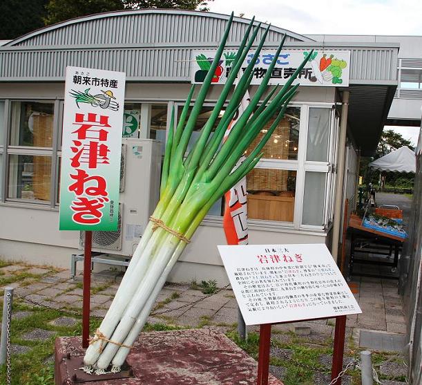 農産物販売所の岩津ねぎモニュメント