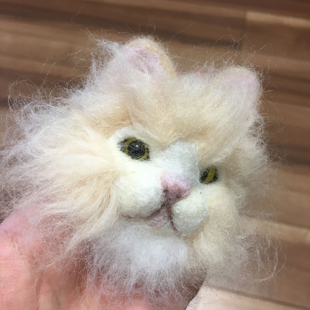 羊毛フェルト 猫の顔練習 | いやしあつめ ～It's a bouquet in every