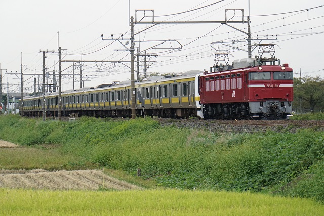 磐越東線全線開通100周年号 EF65 501牽引 郡山送り込み回送 & EF81 139牽引 中央・総武緩行線 209系500番代 郡山配給3