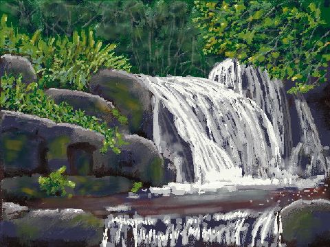 絵心教室　滝その4