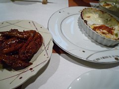 手羽先にグラタン