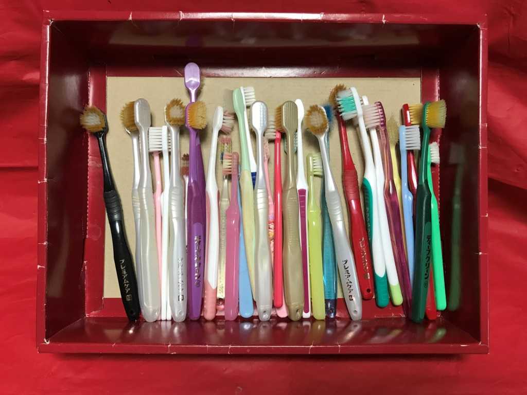 歯ブラシを回収拠点に持っていく | 個人的なごみの分別と再利用（分 