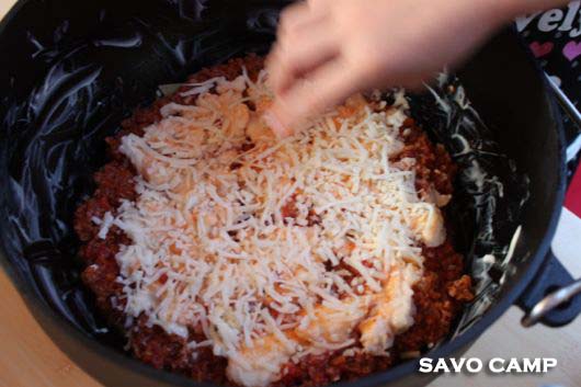 ダッチオーブンでラザニア２