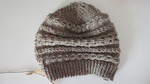 横編み帽7分の3