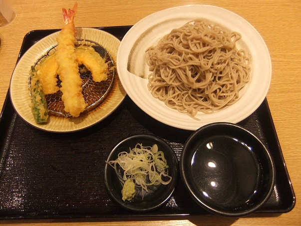 ゆめあん食堂＠調布の大海老天二八そば１