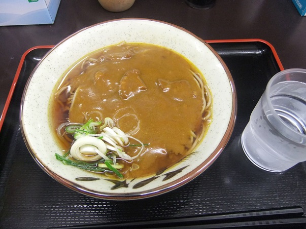 天かめ半蔵門店のカレーそば1