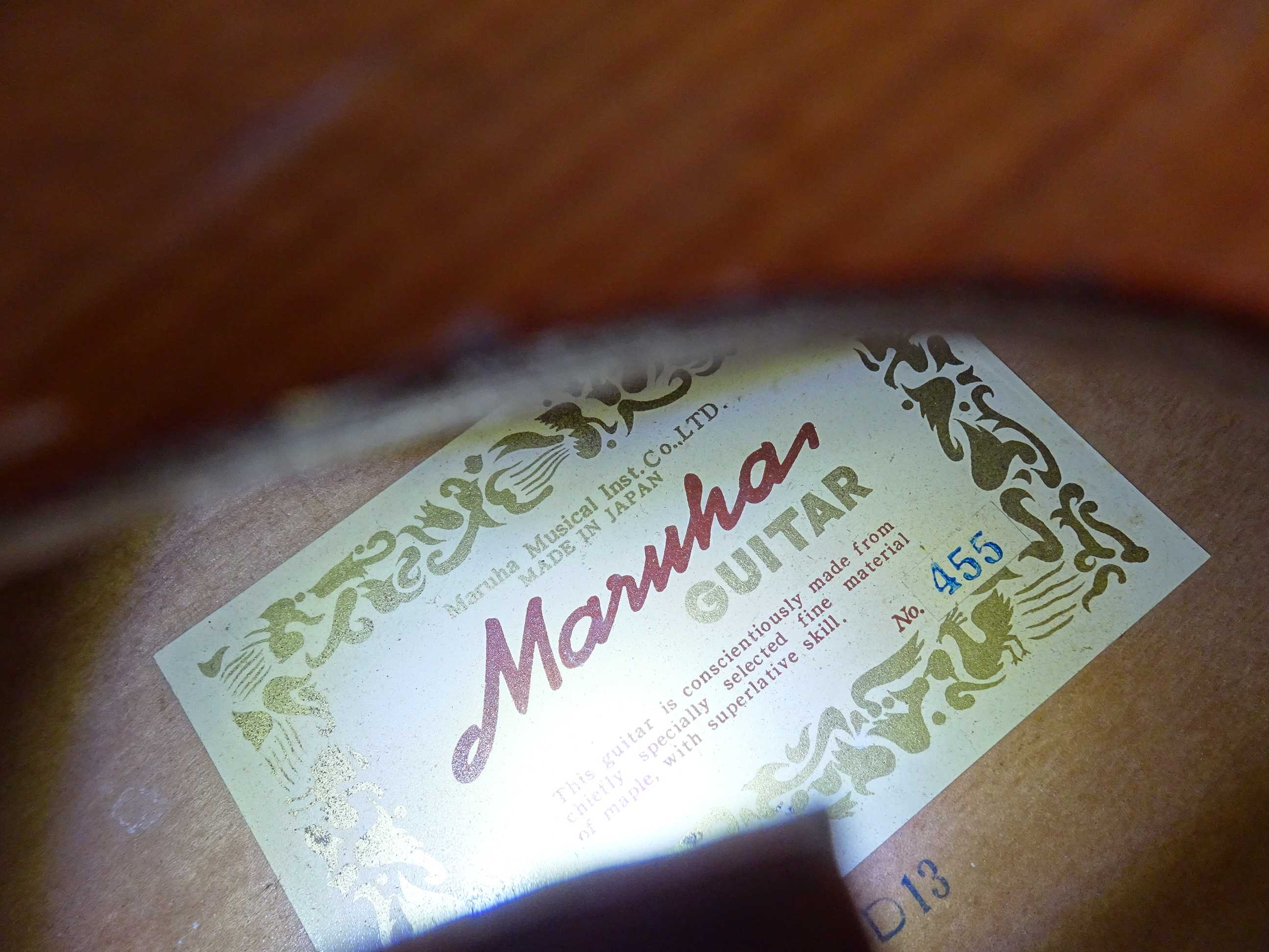 🌸Maruha 455 2号機 ピックギターレストア➡I am sorry but they are