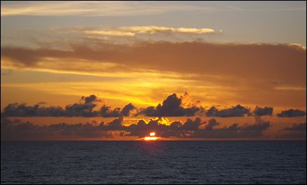 西インド諸島の夕陽130926